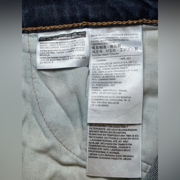 Levi's 505 Jeans Mens 40x32 Blue Denim Straight Leg Regular Fit EUC - Picture 7 of 9